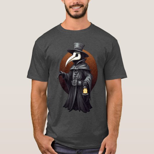 Pestdoktor-Laterne T-Shirt – Dunkle Gotik (Vorderseite)