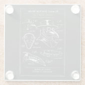 Pestdoktor-Masken-Blueprint Glasuntersetzer (Rückseite)
