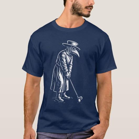 Pestdoktor spielt Golf T-Shirt (Vorderseite)