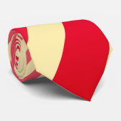 Pestgelber Roter Streifen - Necktie Krawatte (Gerollt)