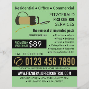 Pestkontrollpumpe, Kontrolle für Schädlinge Flyer