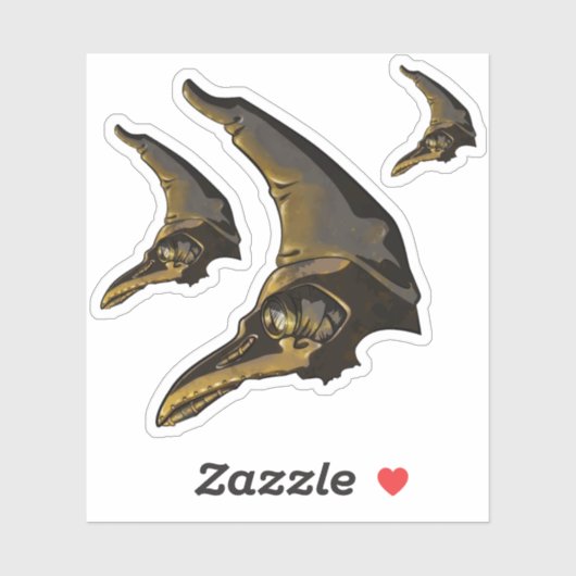 Pestmaske Aufkleber (Blatt)