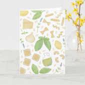 Pesto Basil Pasta Pattern Karte (Gelbe Blume)