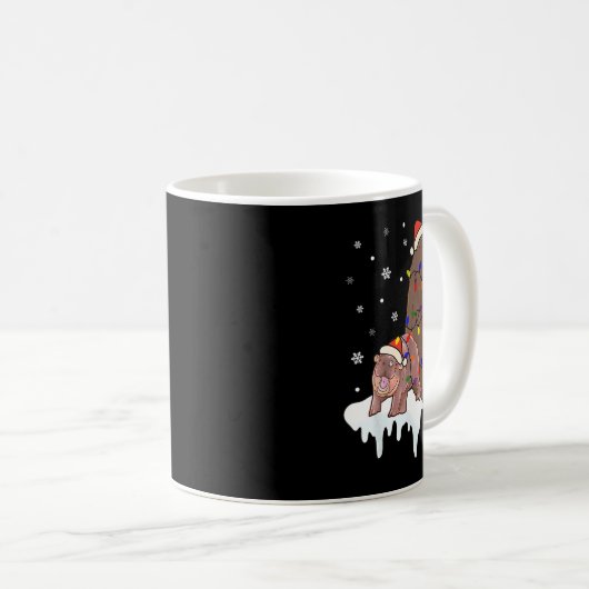 Pesto Moo Deng der Pinguin der ba Kaffeetasse (VorderseiteRechts)