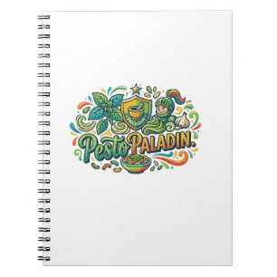 Pesto-Paladin-T-Shirt – Lustiges Grafik für Pasta- Notizblock