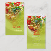 Pesto Pasta + Visitenkarten für Restaurants Visitenkarte (Vorne/Hinten)