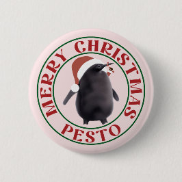 Pesto Penguin Weihnachten Button