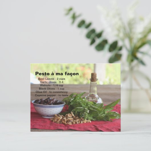 Pesto Postkarte (Stehend Vorderseite)