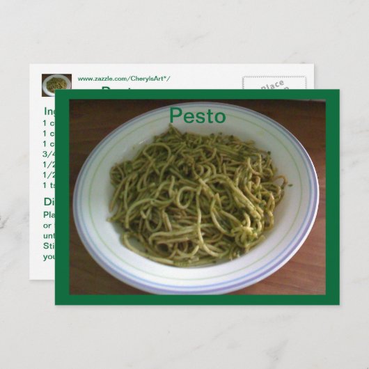 Pesto Rezept Postkarten (Vorne/Hinten)