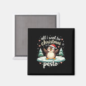 Pesto The Pinguin Funny Ba Magnet (Vorderseite/Rückseite)