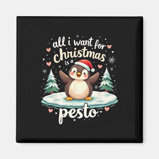 Pesto The Pinguin Funny Ba Magnet (Vorne)