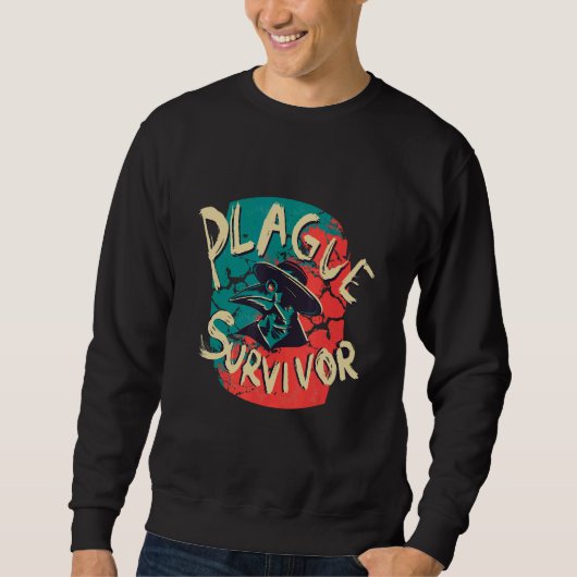Pestüberlebender   Pestdoktor Mittelalterlich Grus Sweatshirt (Vorderseite)