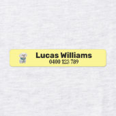 Pet1a personalisierter Name und Telefonnummer eise Etiketten (Design 2)