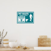 PET-ABFÄLLE - Höflichkeit Poster (Küche)