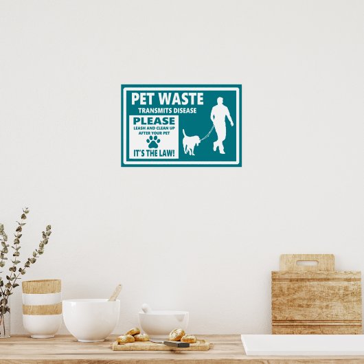 PET-ABFÄLLE - Höflichkeit Poster (Küche)