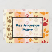 Pet Adoption Party Druckmuster Einladung (Vorne/Hinten)