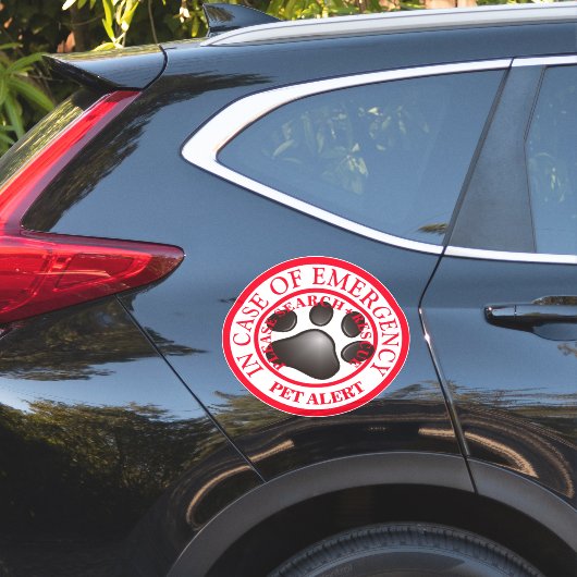 Pet Alert-Aufkleber Aufkleber (Auto Seite)