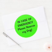 Pet Alert-Aufkleber Runder Aufkleber (Umschlag)