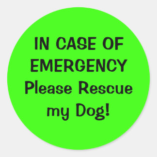 Pet Alert-Aufkleber Runder Aufkleber