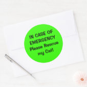 Pet Alert-Aufkleber Runder Aufkleber (Umschlag)