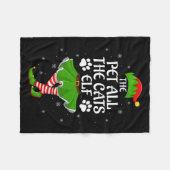 Pet All The Cats Elf Christmas Girls Women Elf Squ Fleecedecke (Vorderseite (Horizontal))