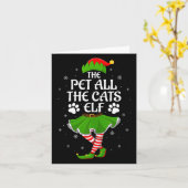 Pet All The Cats Elf Christmas Girls Women Elf Squ Karte (Gelbe Blume)
