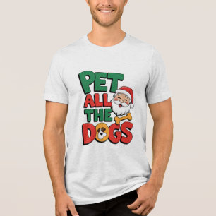 Pet All the Dogs T-Shirt Tri-Blend Shirt