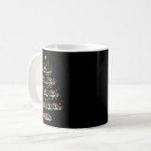 Pet Animal Xmas Lights Santa Anteater Weihnachten Kaffeetasse (Vorderseite Links)