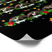 Pet Animal Xmas Lights Santa Anteater Weihnachten Poster (Ecke)