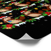 Pet Animal Xmas Lights Santa Platypus Christmas Tr Poster (Ecke)