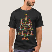 Pet Animal Xmas Lights Santa Platypus Christmas Tr T-Shirt (Vorderseite)