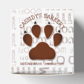 Pet Bakery Business Brown Dow Pfote mit Namen Geschenkschachtel (Oben)