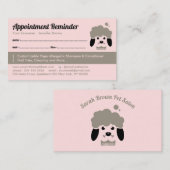 Pet Bath Salon Ernennung Remind Dog Groomer Visitenkarte (Vorne/Hinten)