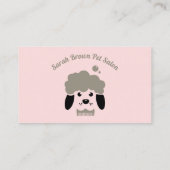 Pet Bath Salon Ernennung Remind Dog Groomer Visitenkarte (Rückseite)