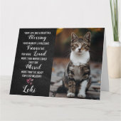Pet Beileid Personalisiert Foto Cat Loss Karte (Vorderseite)