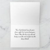 Pet Beileid Personalisiert Foto Cat Loss Karte (Innenseite)