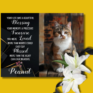 Pet Beileid Personalisiert Foto Cat Loss Karte