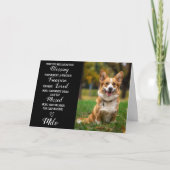 Pet Beileid Personalisiert Foto Pet Loss Karte (Vorderseite)