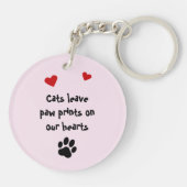 Pet benutzerdefinierte Foto Name Pay Drucke rosa Schlüsselanhänger (Rückseite)