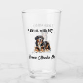 Pet Bernese Watercolor Personalize Glas (Vorderseite)
