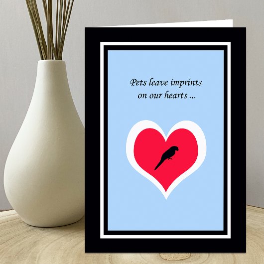 Pet Bird-Beileid Karte