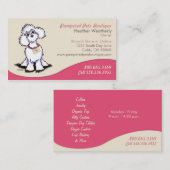 Pet Boutique Geschenkladen Pink Visitenkarte (Vorne/Hinten)