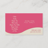 Pet Boutique Geschenkladen Pink Visitenkarte (Rückseite)