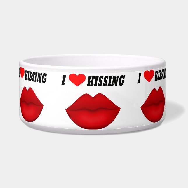 Pet Bowl I Liebe Küssen Napf (Vorderseite)