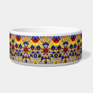 Pet Bowl mit rumänischen Farben Abstraktes Design Napf