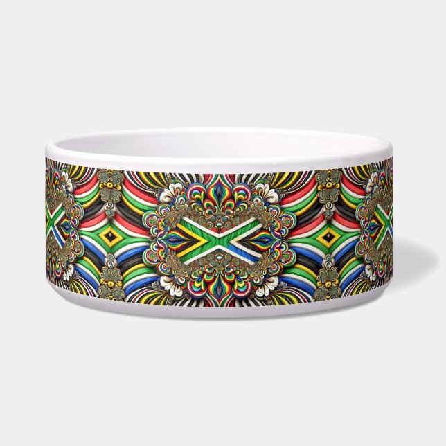 Pet Bowl mit South African Colors Abstract Design Napf (Vorderseite)