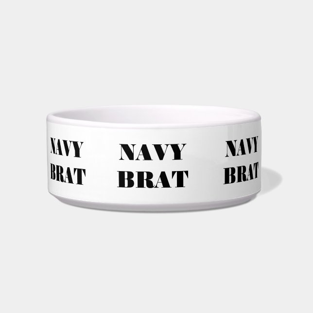 Pet Bowl Navy Brat Napf (Vorderseite)