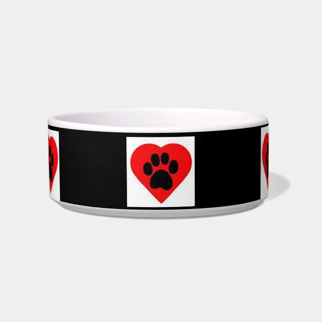 Pet Bowl Paw Herz Napf (Vorderseite)