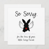 Pet Bunny Beileid Mitteilungskarte (Vorne/Hinten)