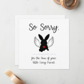 Pet Bunny Beileid Mitteilungskarte (Vorderseite/Rückseite Beispiel)